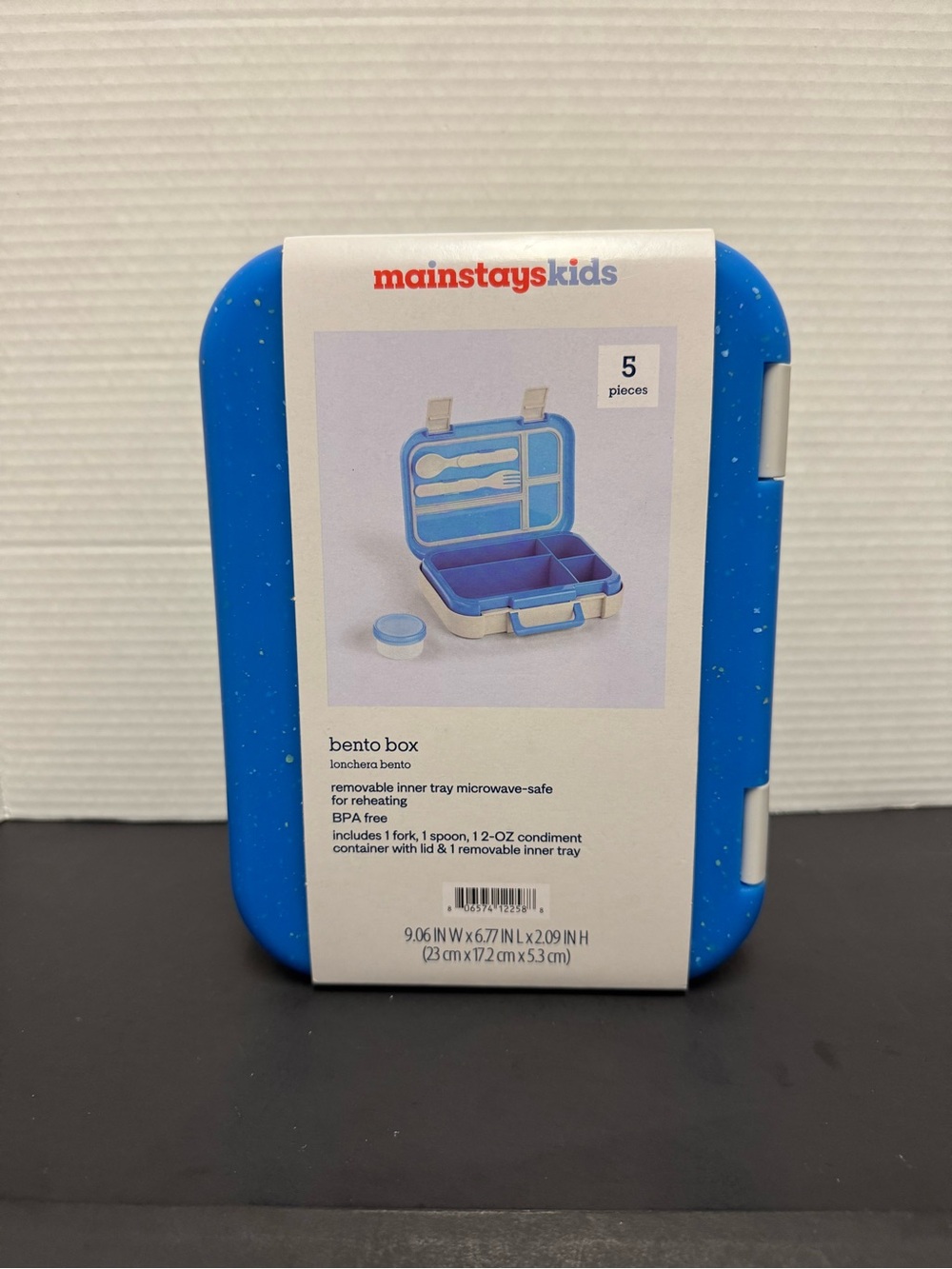 Mainstays Kids Blue Bento Lunch Box with Utensil Set